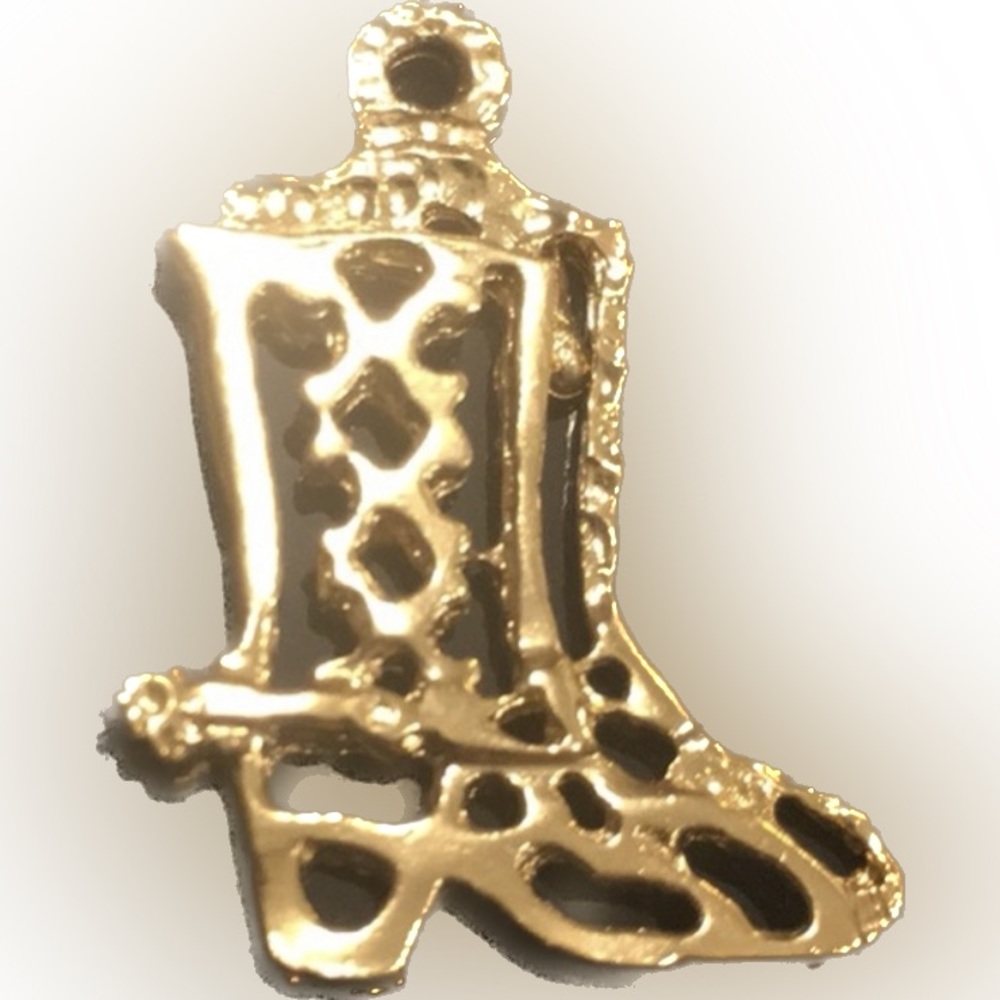 Cowboy Gold Plated Boot Charm